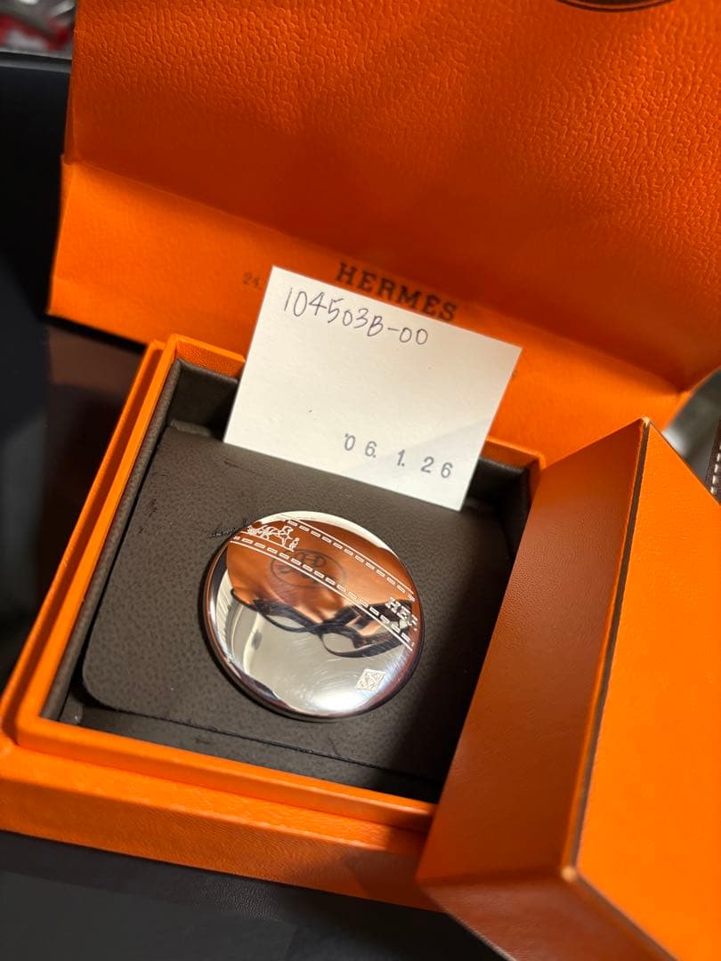 HERMES ヴィンテージ シルバーブローチ 美品