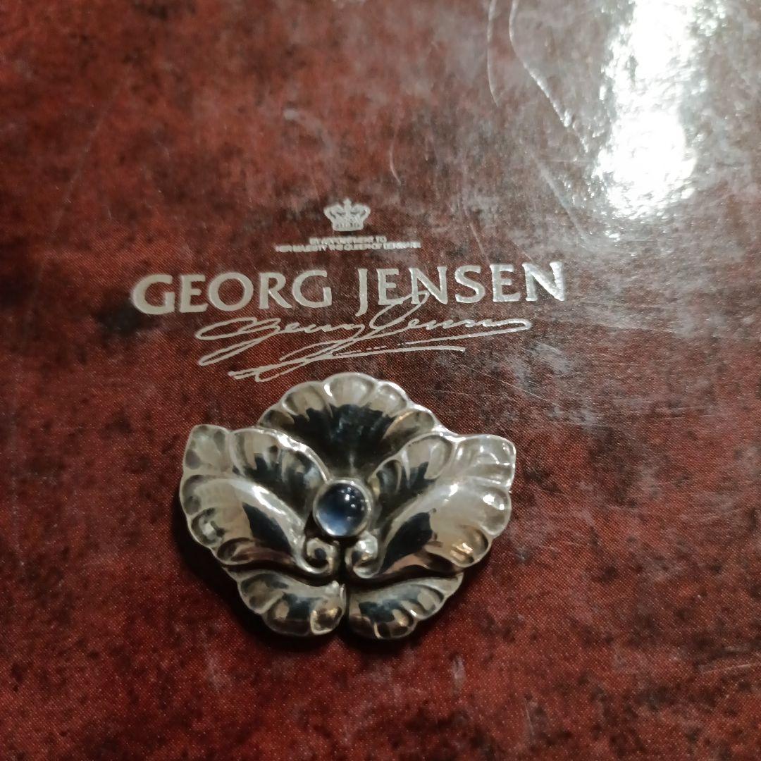 美品　入手困難　ジョージジェンセン　ブローチ　＃107　ムーンストーン