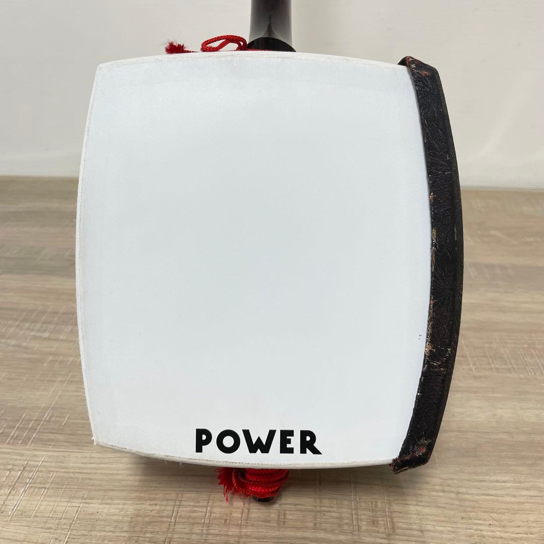 ★良品★ 三味線 細棹 紫檀 丸打胴 和楽器　長唄　人工皮　新品弦交換済み♪