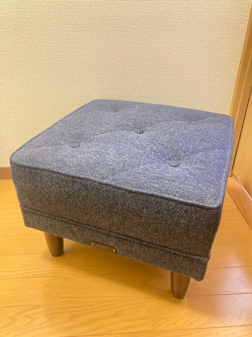 ☆超激カワ！！ カリモク60 オットマン タープブルー ソファ KARIMOKU