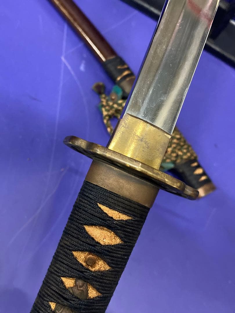 F05）旧家蔵出し 日本陸軍 昭和十三年制定軍刀 拵え 陸軍九八式鐵鞘 軍刀