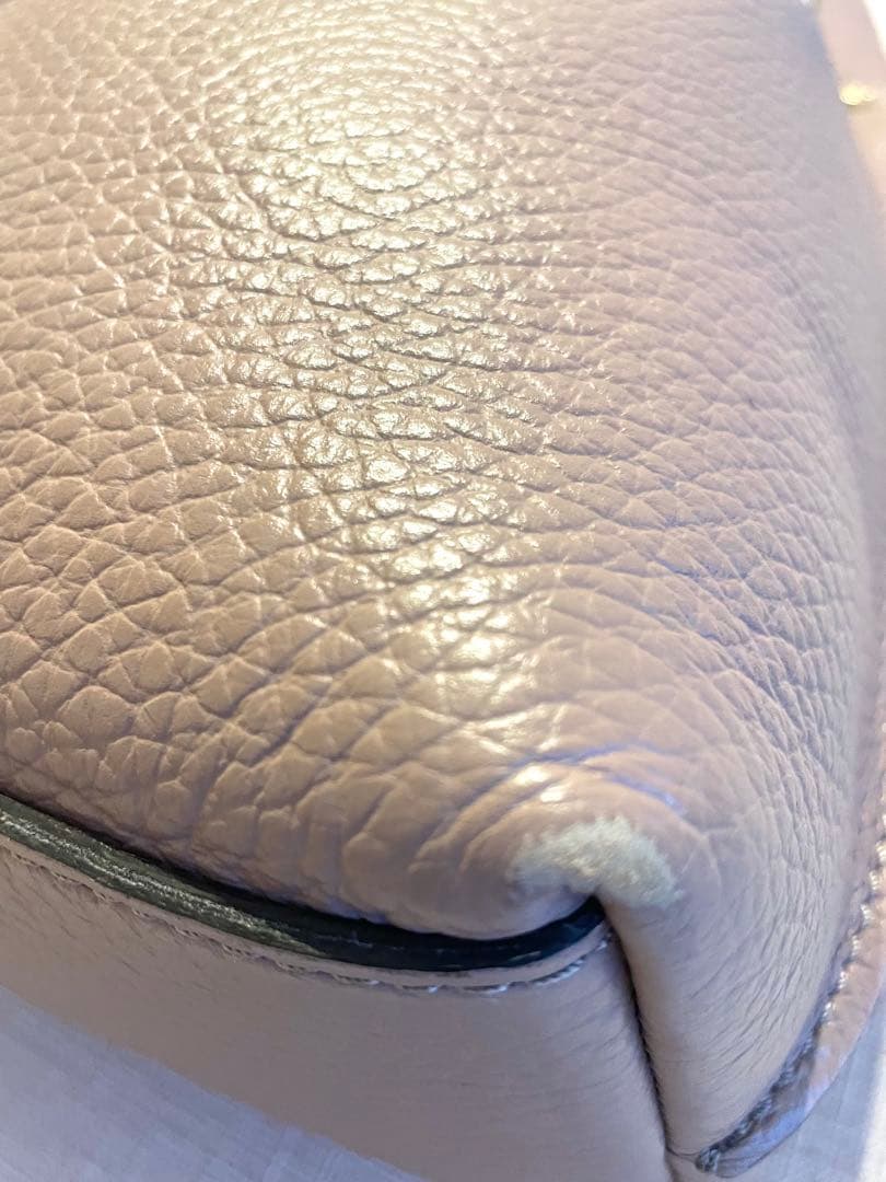 GIANNI CHIARINIベージュ レザー バケットバッグ