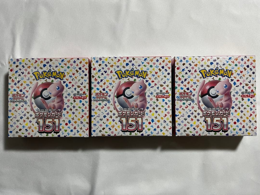 【シュリンク付】 151 BOX 3箱 セット ポケモンカードゲーム