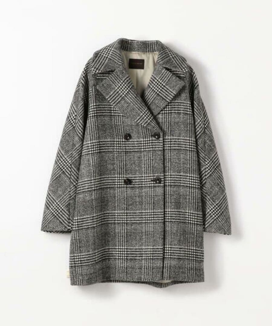 ★美品★TOMORROWLAND ブロークングレンチェック ダブルブレストコート