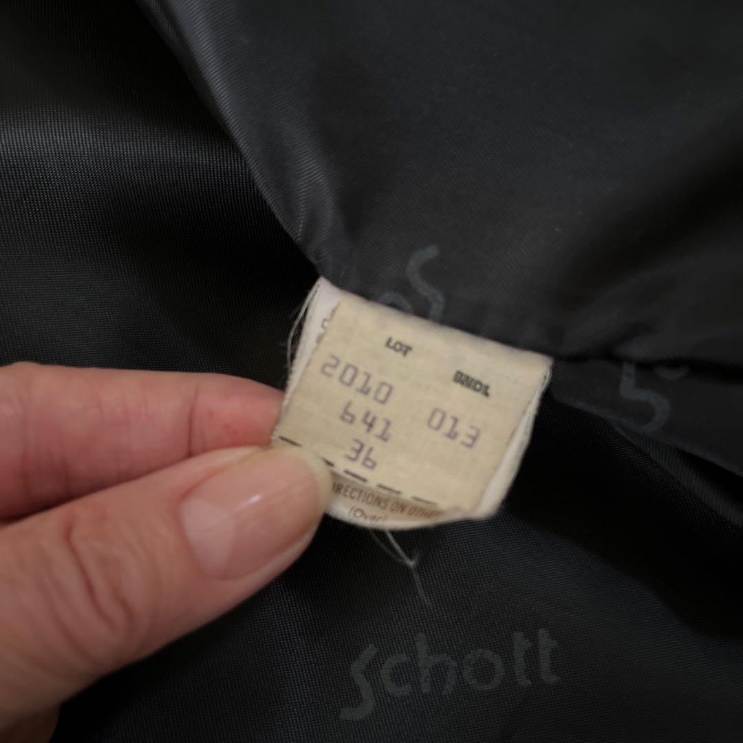 Schott《定番》シングルブラックライダースジャケット サイズ36