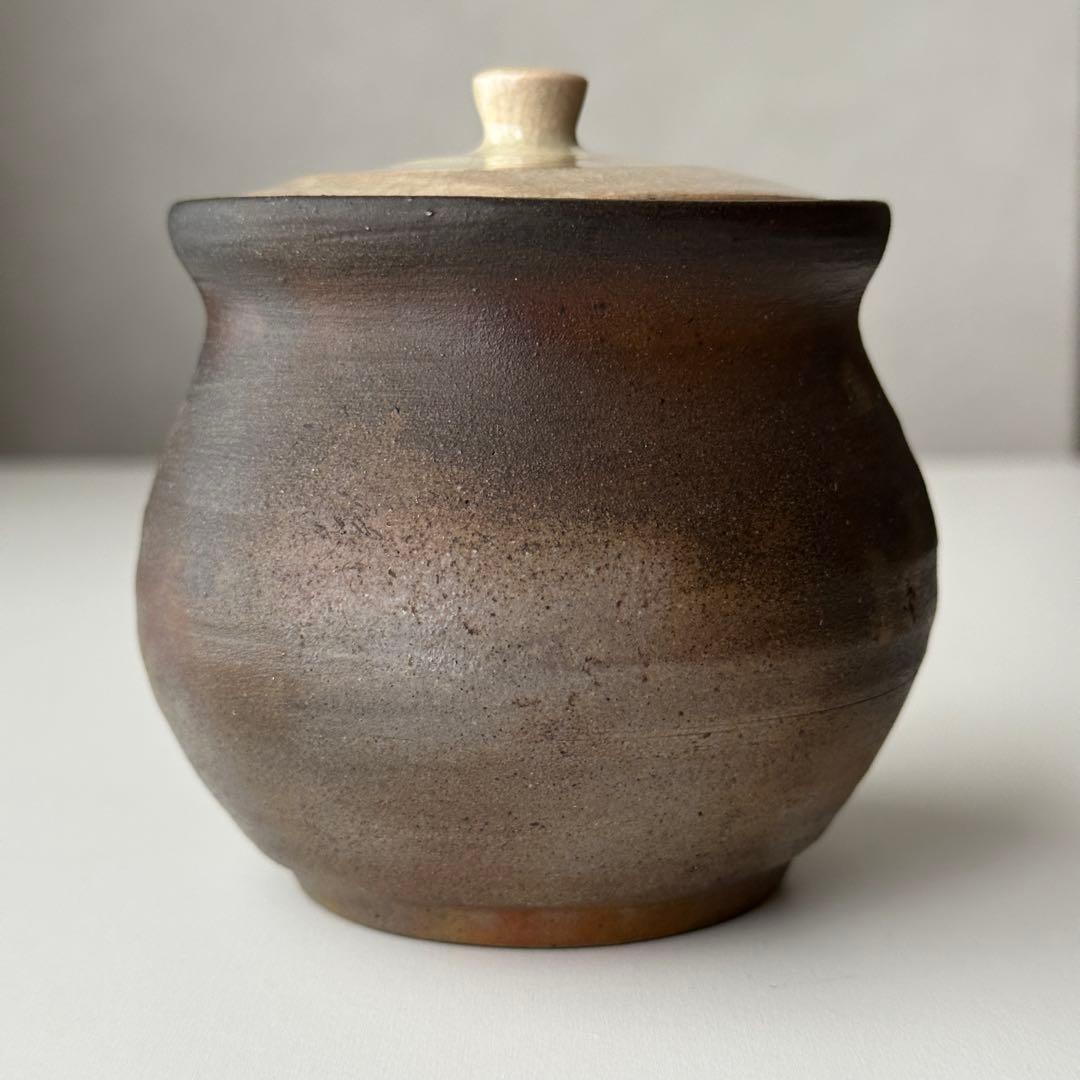 嶋村白山 備前 壺 小壺 蓋なし品