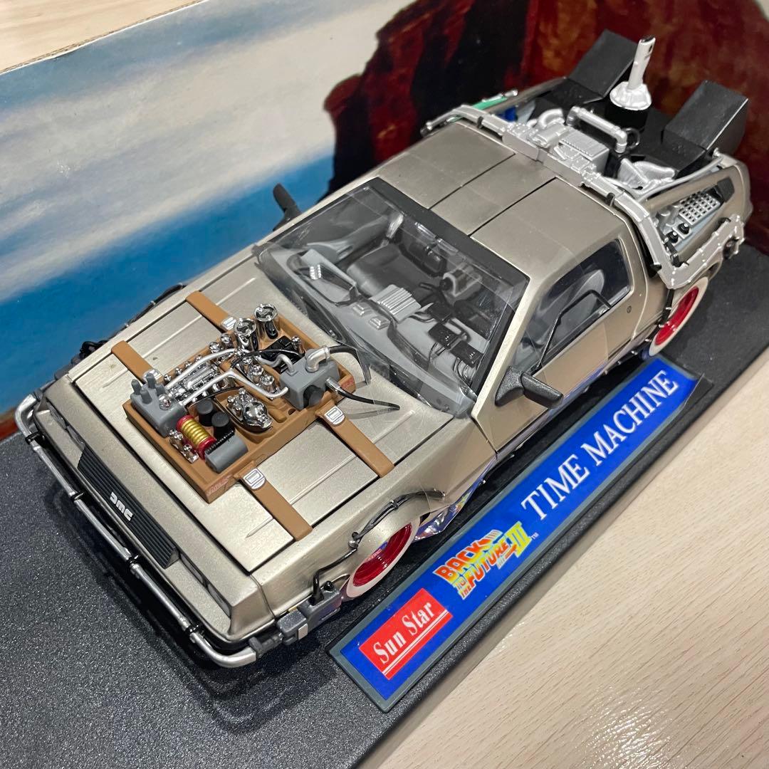 【希少品】サンスター 1/18 デロリアン バックトゥザフューチャー PART3
