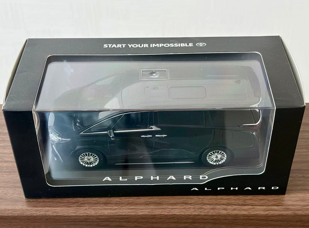 新型40系アルファード カラーサンプルミニカー ブラック【202】