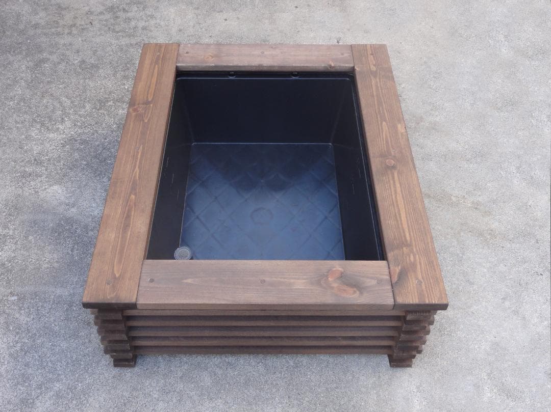 ビオトープ 40L トロ舟＆木枠セット　メダカ・金魚飼育用