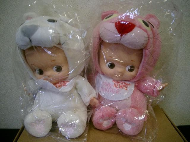 ローズオニールキューピー×ピンクパンサー ぬいぐるみ大【お座り】２体セット