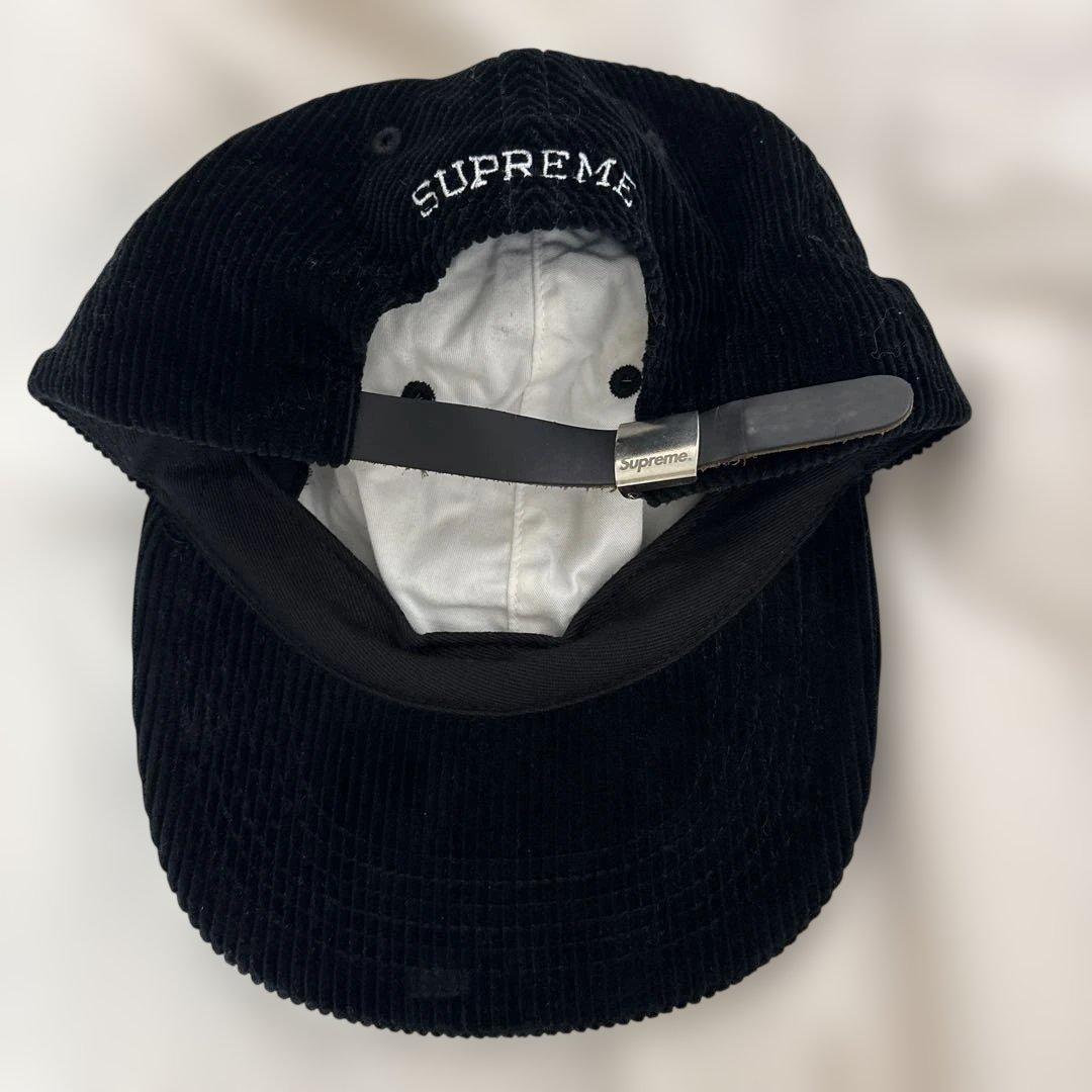 Supreme コーデュロイキャップ 黒 ブラック