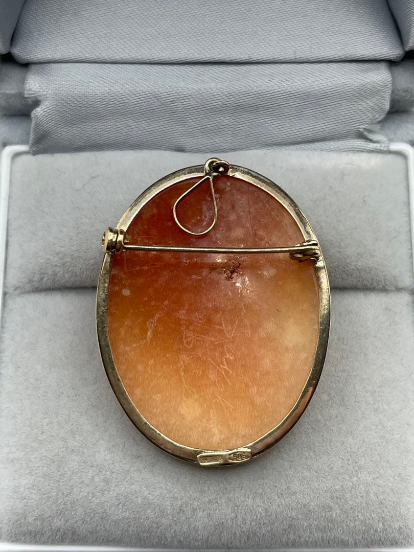 k14 カメオブローチ　ネックレストップ　cameo 585 アンティーク