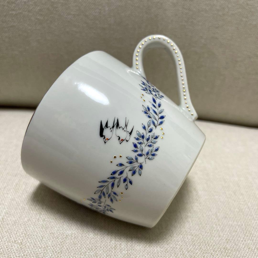 早助千晴　燕　つばめ　ツバメ　フリーカップ　マグカップ　九谷焼