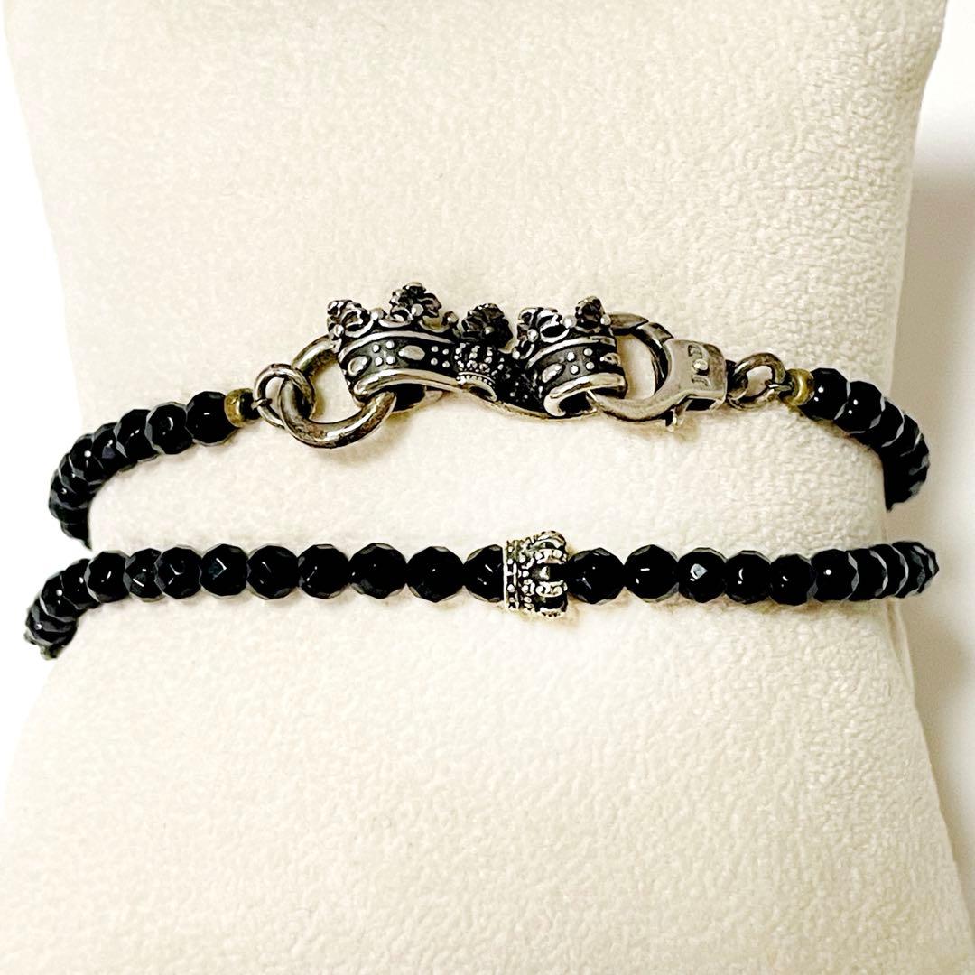 JUSTIN DAVIS クラウン オニキス ブレスレット ブラック sv925