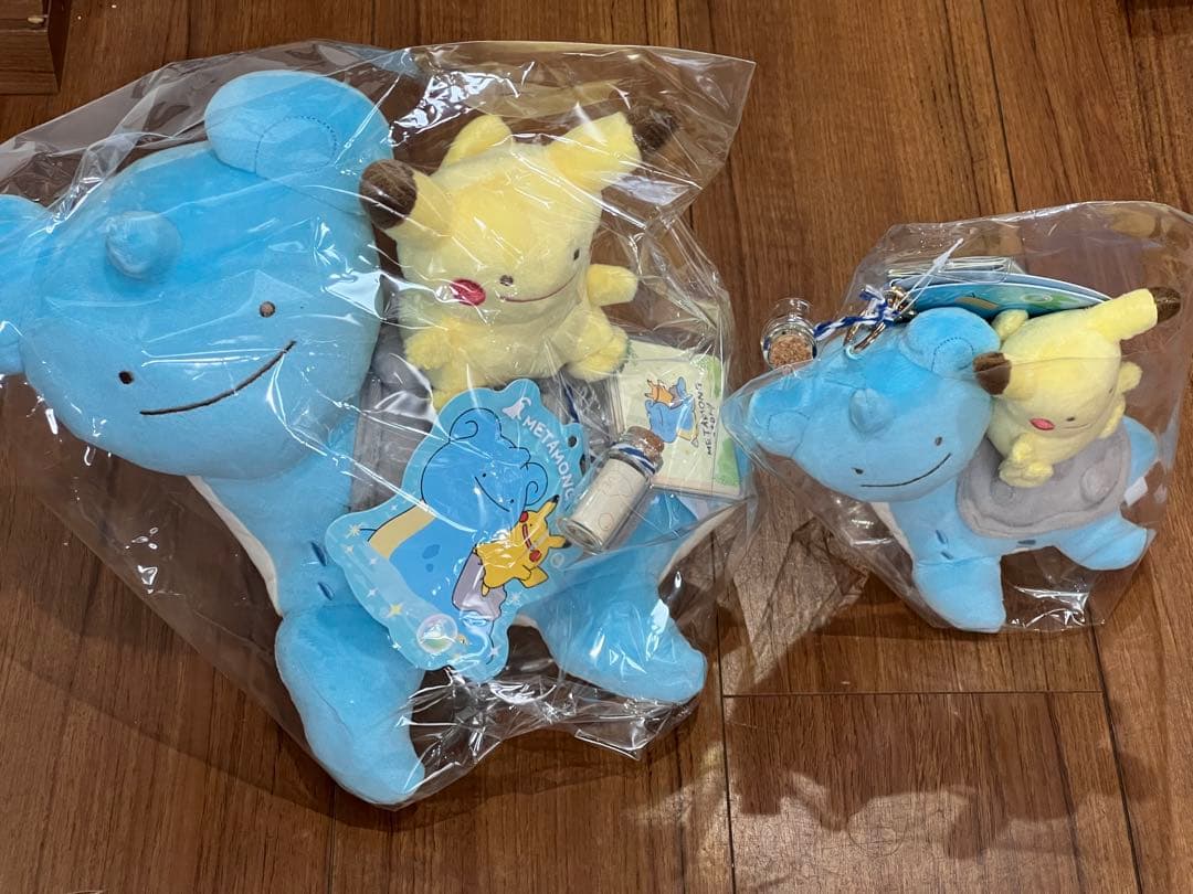【韓国限定】ポケモンメタモン マスコットキーホルダー＆ぬいぐるみセット