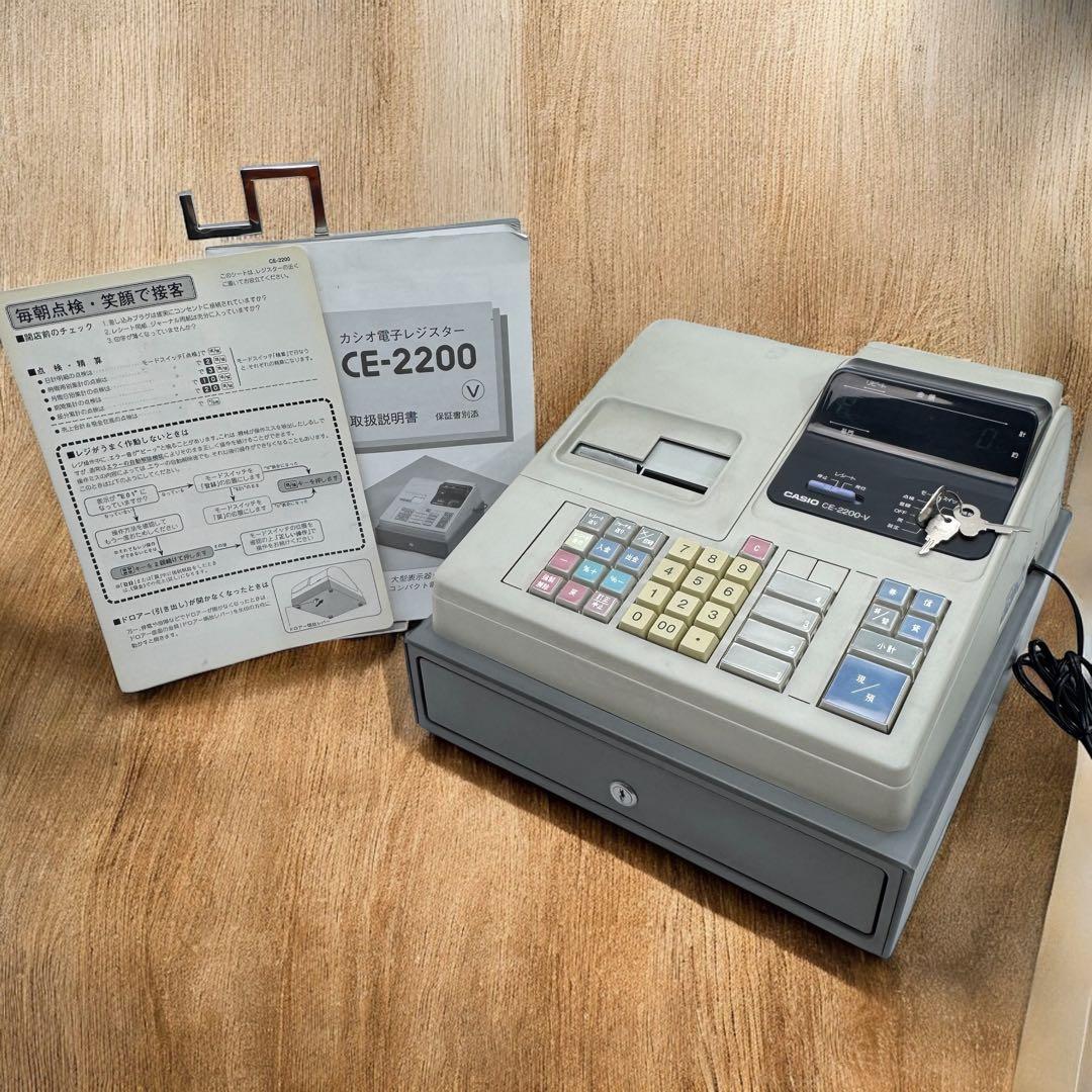 CASIO カシオ　レジスター　CE-2200 V 説明書付 現状品