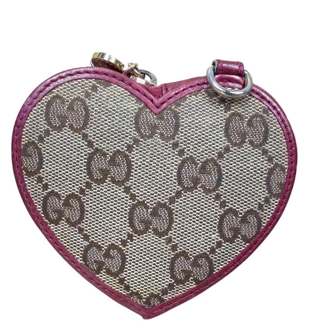 GUCCI グッチ ケース ハート GGキャンバス ベージュ 152615