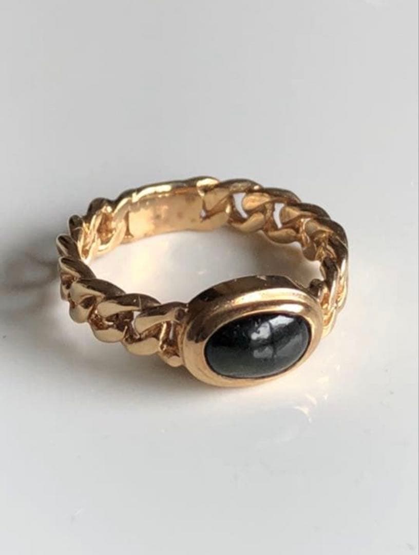 ヴァンドーム青山K10アンティークシリーズ トルマリンカボションリング#11.3