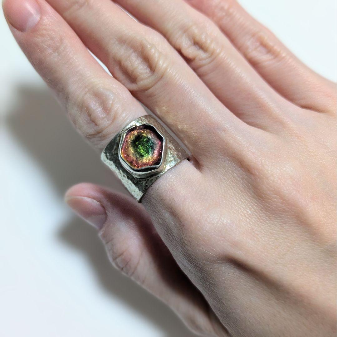 un by Tomoyo yoshida トルマリンリング　シルバー925