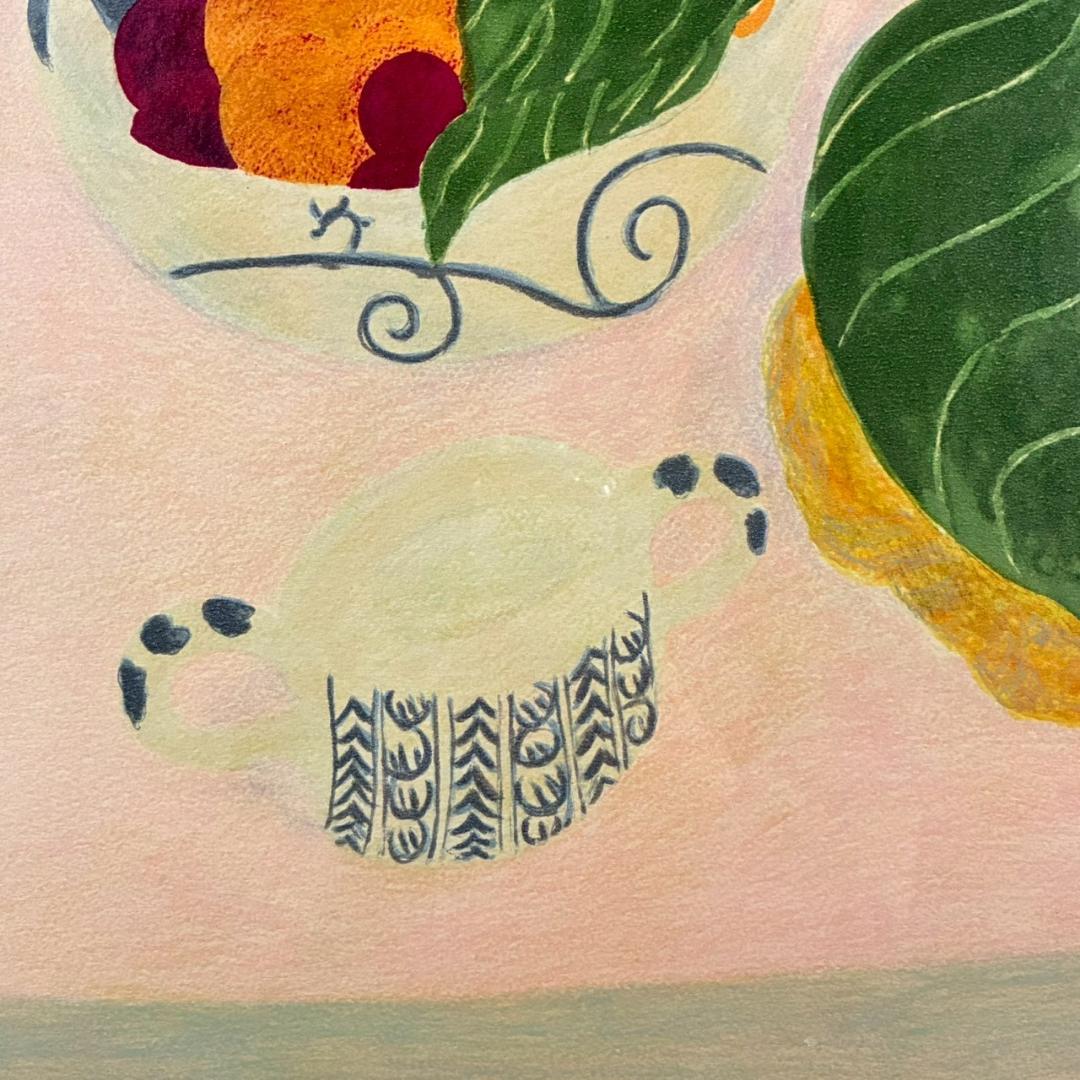 美品 ピエール・ボンコンパン「レモンのある静物」リトグラフ 直筆サイン入 お洒落