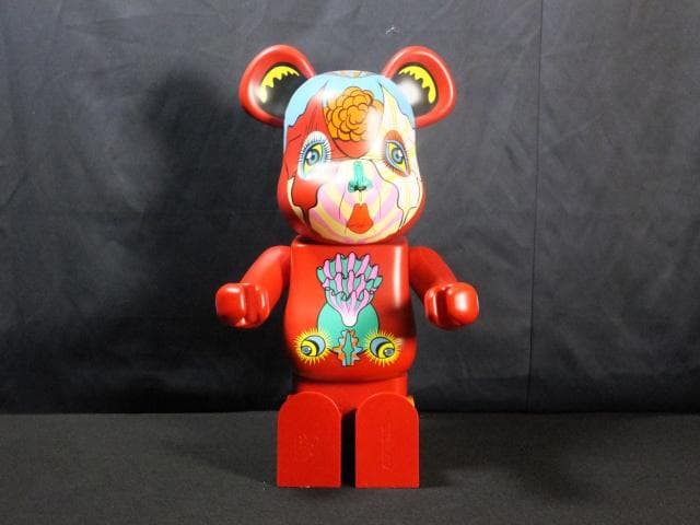 現代美術 田名網敬一　直筆サイン『BE@RBRICK 1000％赤』1205B