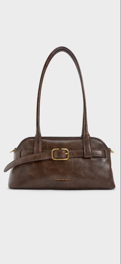 CHARLES &KEITH Victoria ショルダーバックブラウン