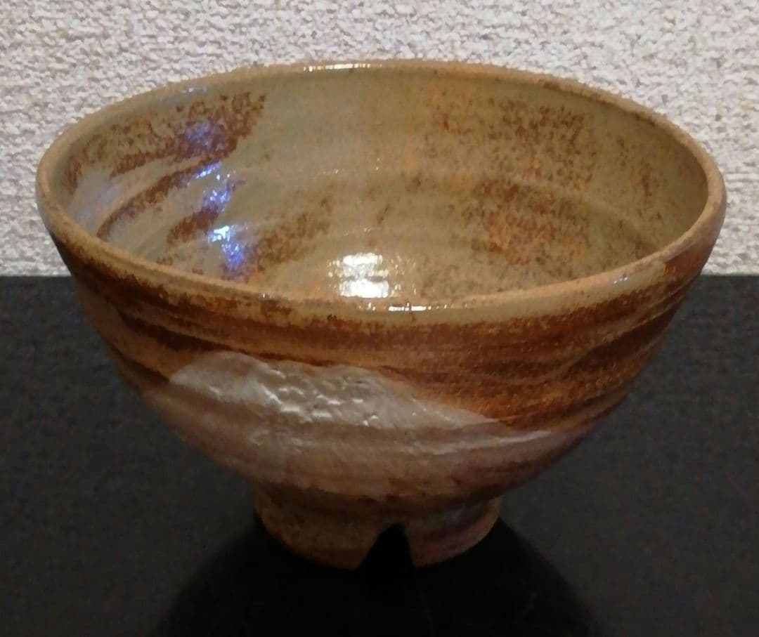 長岡空処作　楽山焼　富士山図　割高台　茶碗　共箱　茶道具