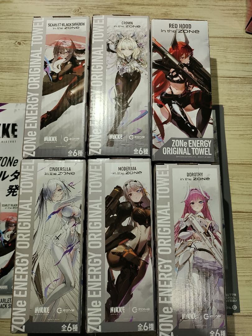 勝利の女神 NIKKE ZONE オリジナルタオル　6種類コンプ