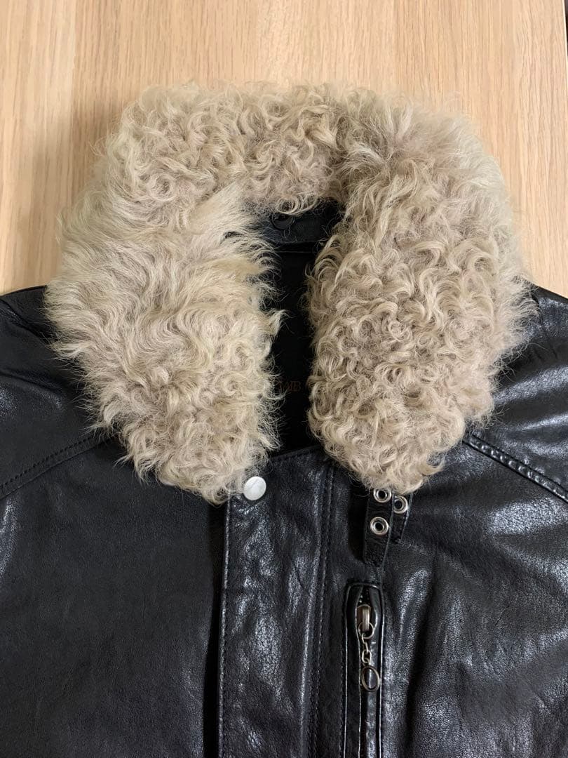 HALB ボア レザージャケット boa biker jacket 00s