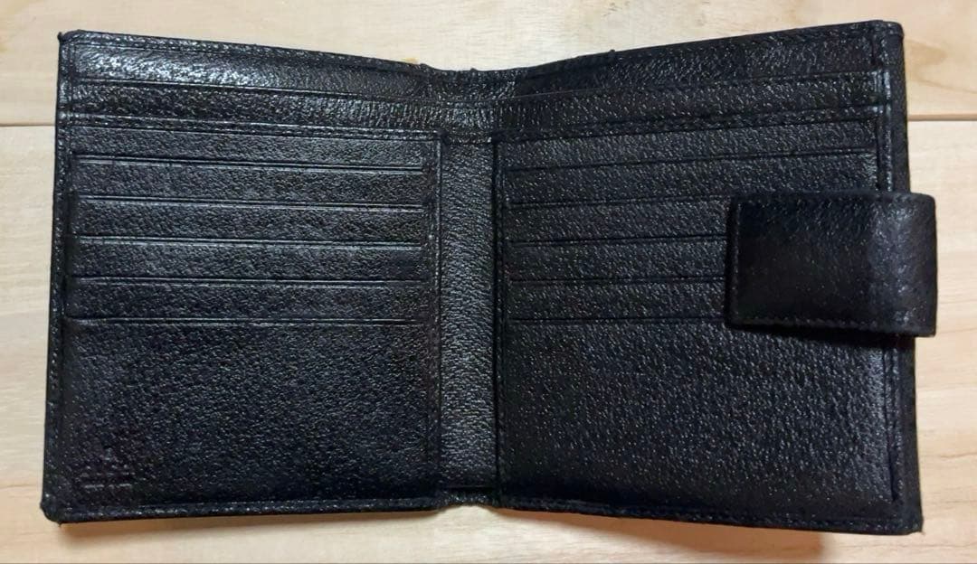 【箱付き】 GUCCI グッチ 二つ折り 財布 GG キャンバス レザー
