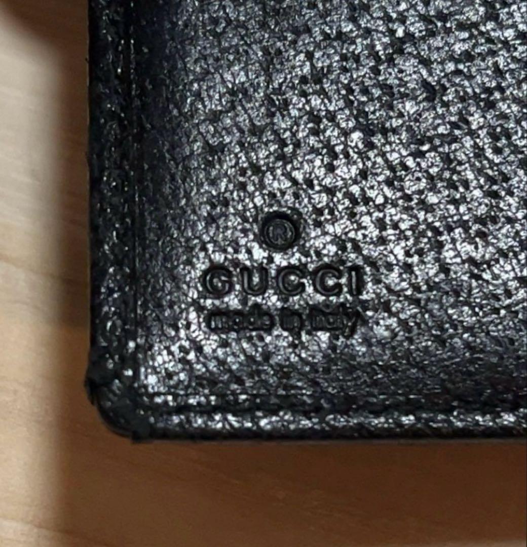 【箱付き】 GUCCI グッチ 二つ折り 財布 GG キャンバス レザー