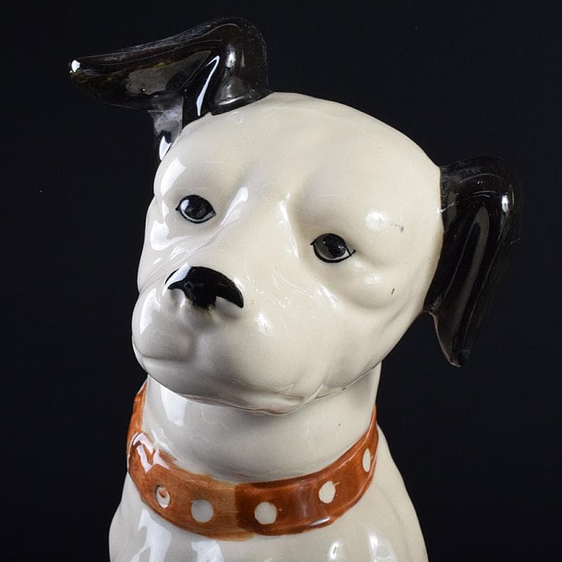 アンティーク　陶器製　ビクター犬　ニッパー君　大中小11点　M　R7698B