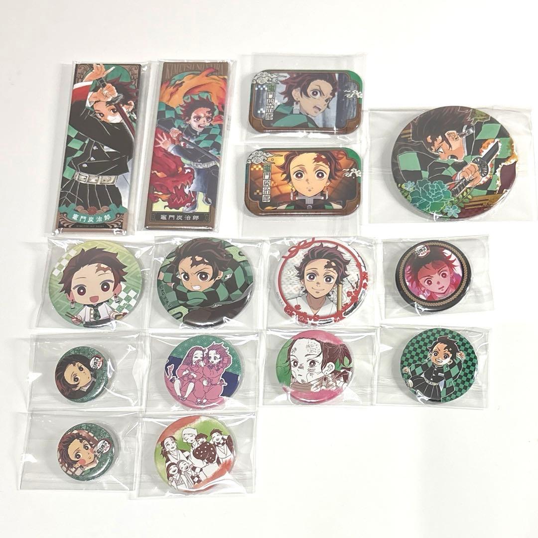 竈門炭治郎 炭子 竈門家 鬼滅の刃 コレクション缶バッジ 絵札 幼少期 初詣