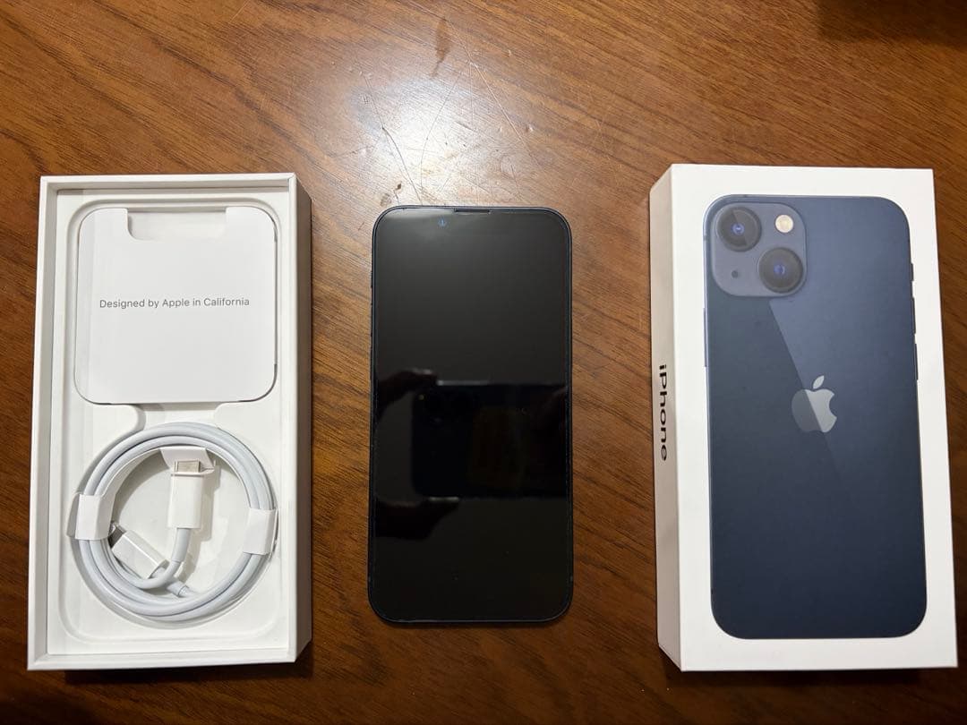 【極美品】iPhone13 mini ミッドナイト simフリー 付属品全てあり