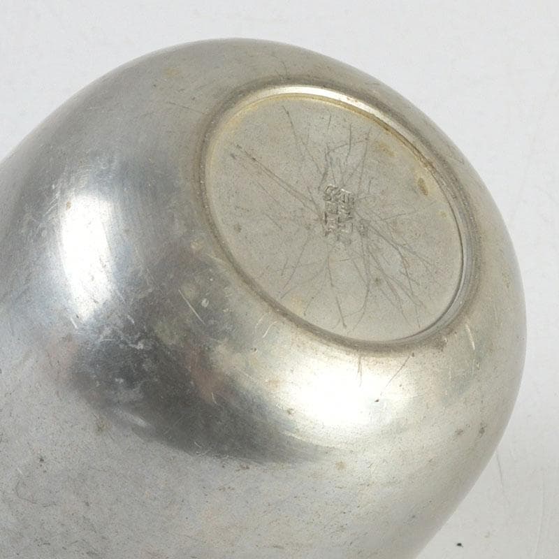 茶道具　本錫製　棗　時代箱　V　9414