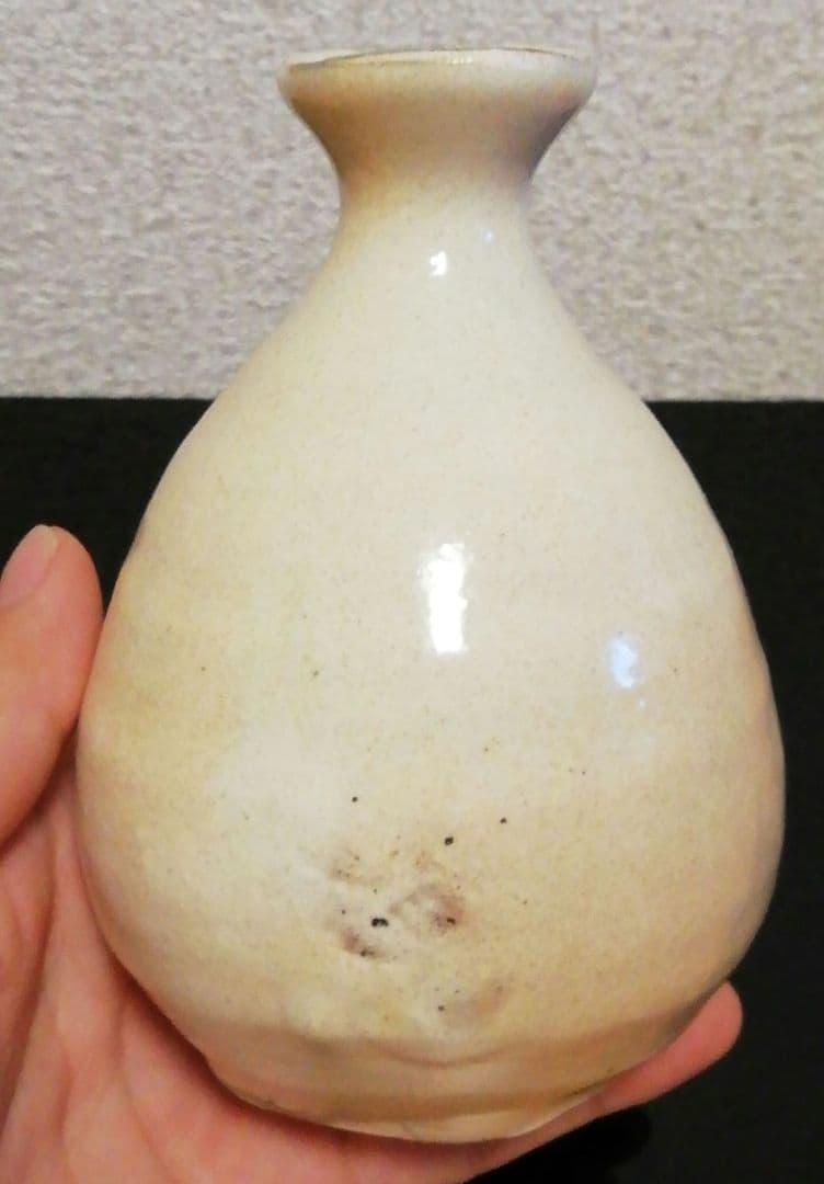 金重素山作　粉引　徳利　共箱　酒器