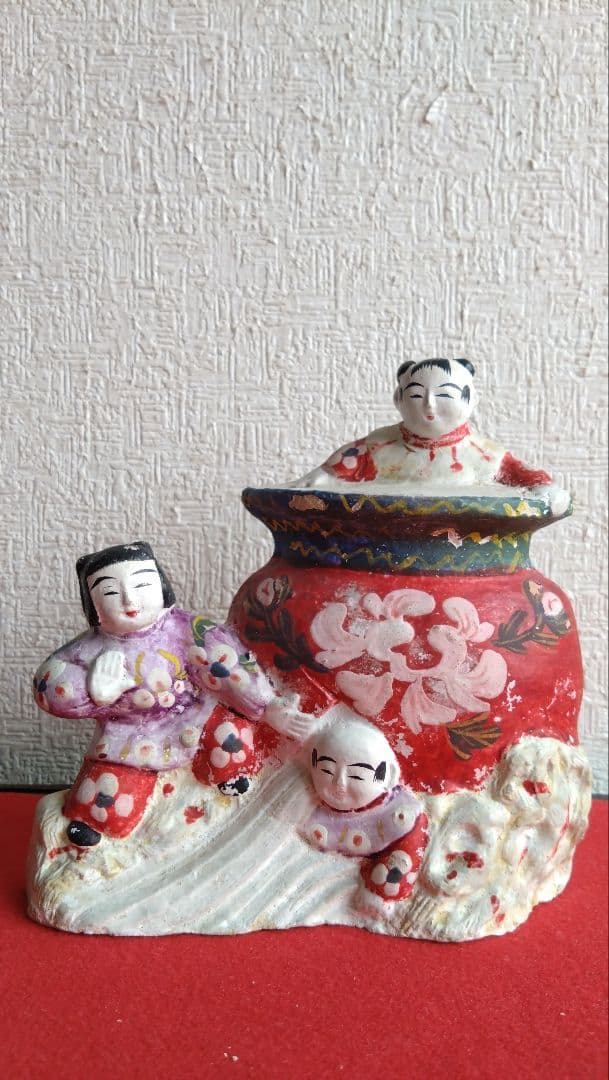 土人形　花巻土人形　明治期　温公甕割り