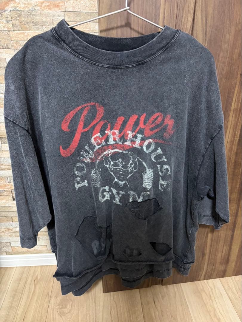 LYFT×パワーハウスジム　最新ダメージTシャツ　極美品　M