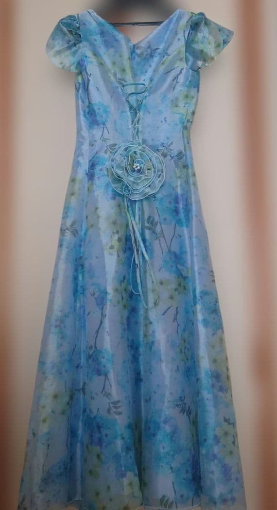 花柄ドレス フラワーモチーフ付き