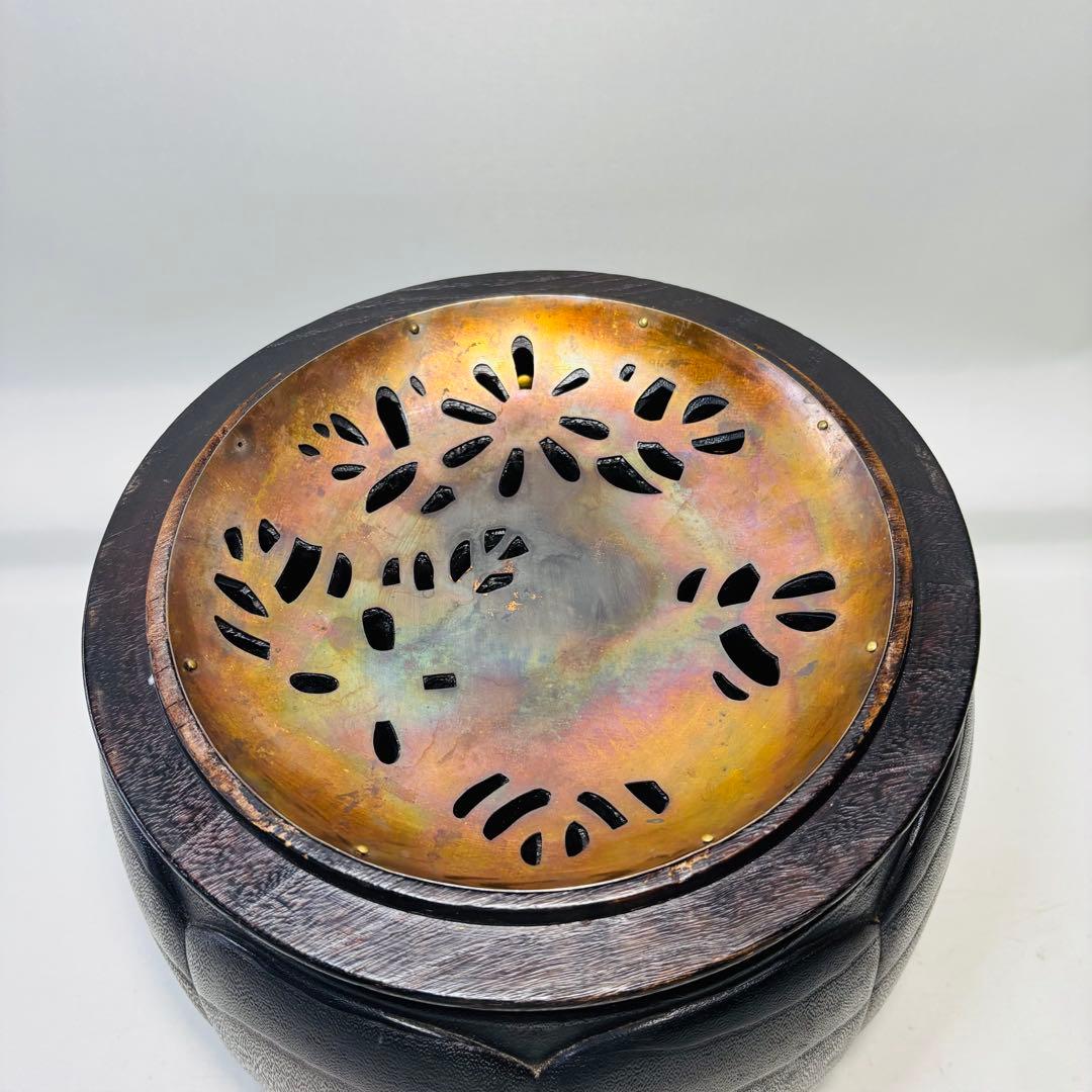 平安清鳳作　菊桐　手焙　①