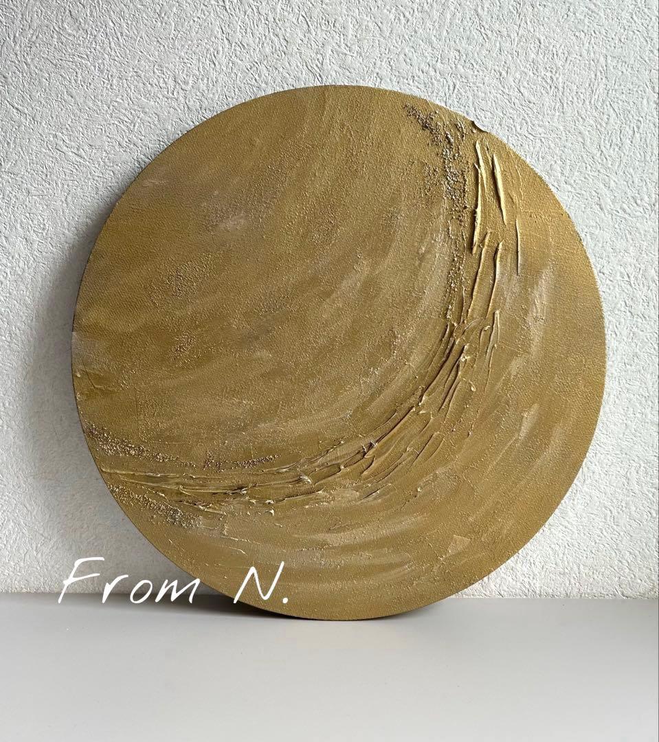 -Texture Art／30cm サークル N.キャンバスボード a