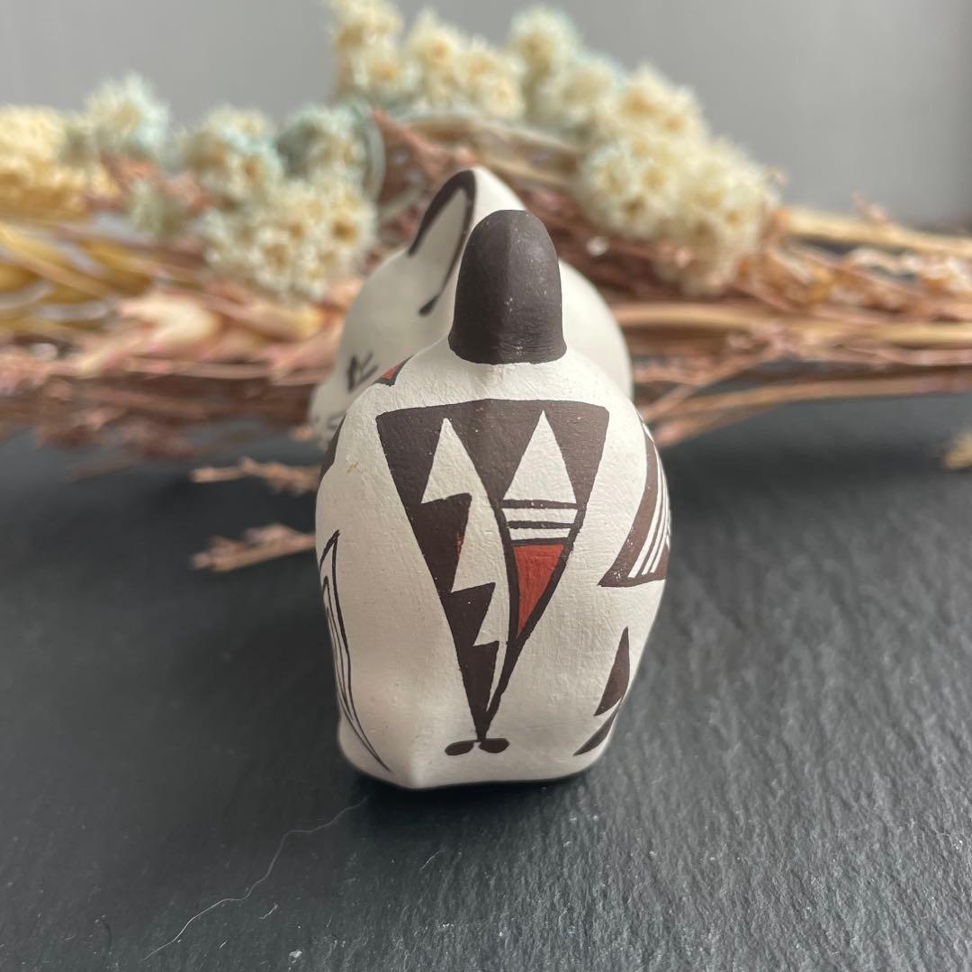 ヴィンテージ アコマ　Acoma　ポッテリー　猫　陶器　ネイティブアメリカン