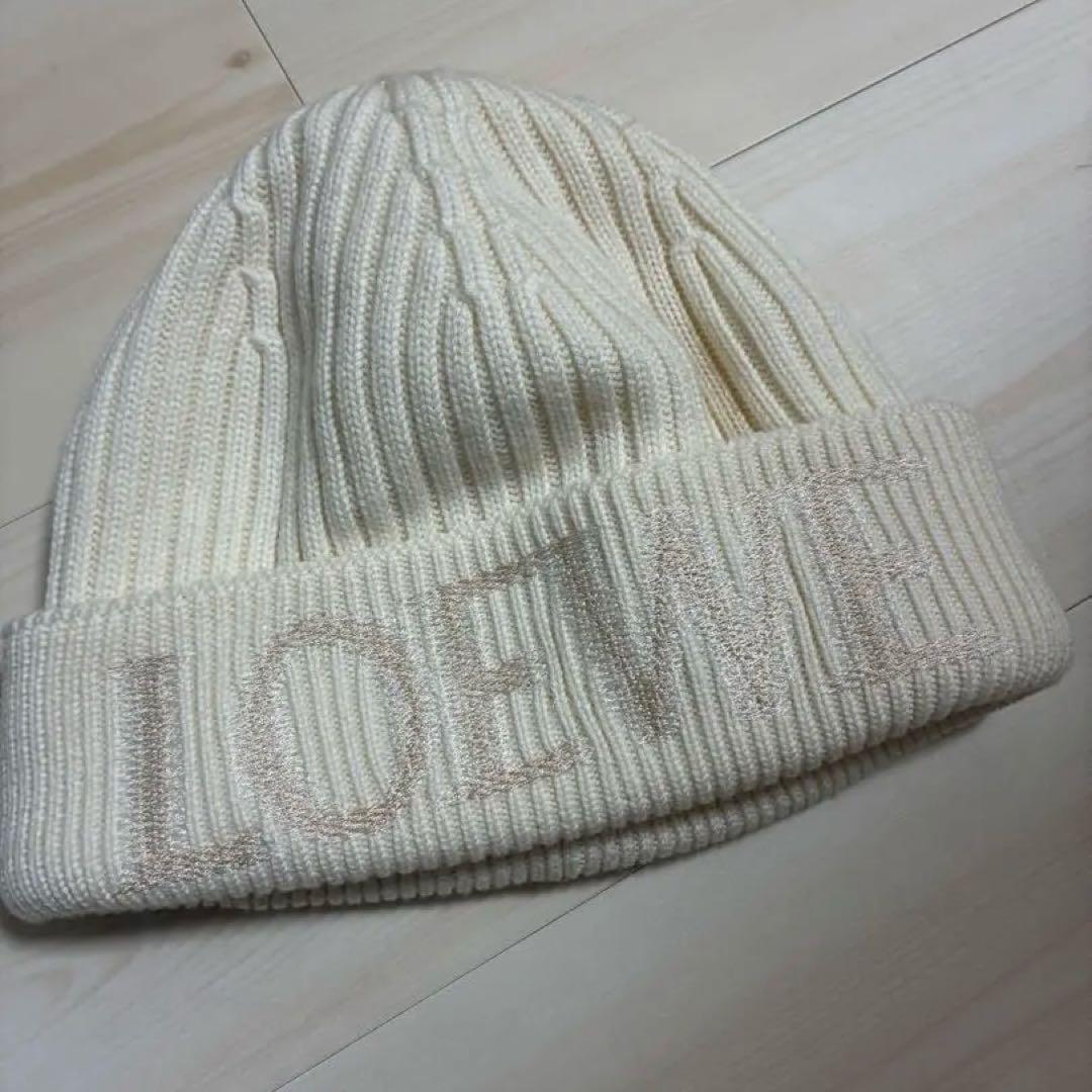 LOEWE ウール ビーニー ホワイト