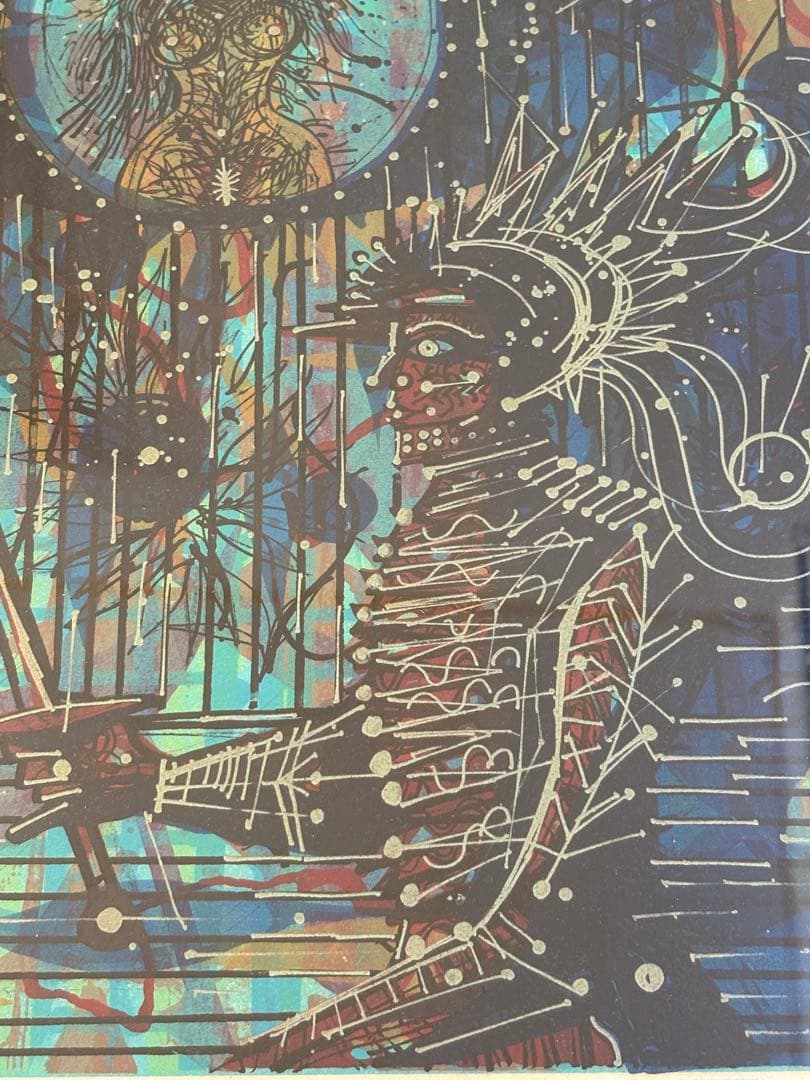 額装 版画「LE MERCENAIRE（戦士）」サイン有 No.50/175