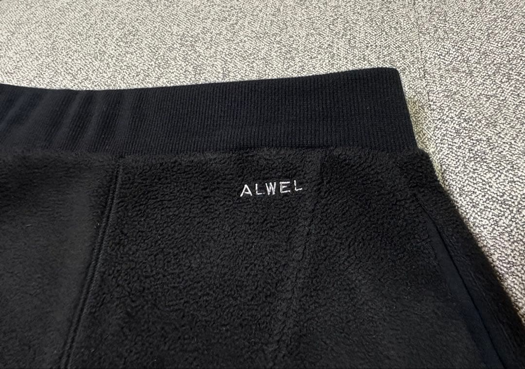 ALWEL　フリースペグパンツ ブラック
