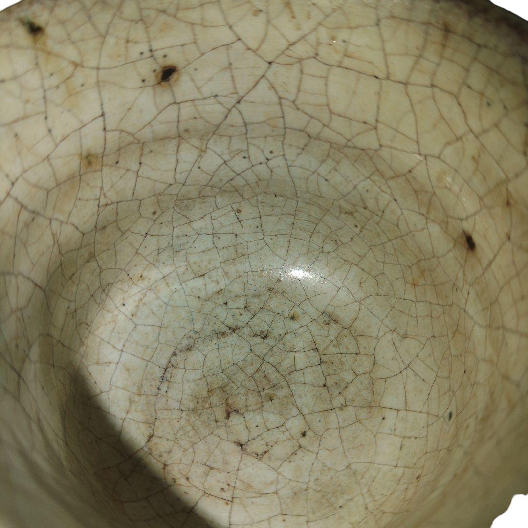 古唐津焼　桃山時代　岸嶽系　斑唐津ぐい呑み　木箱付き