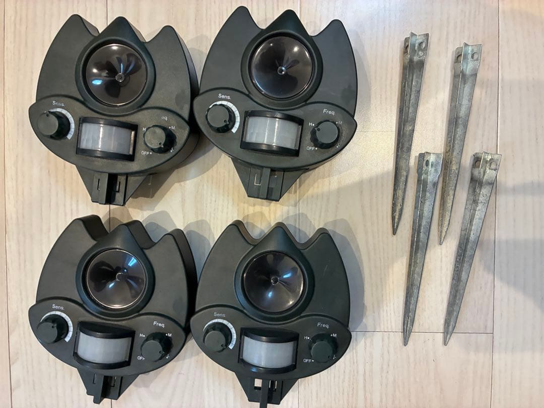 【中古　バラ売可】猫よけグッズ番人くん（４個　動作◯）