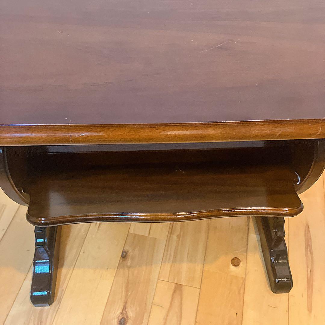 カリモクkarimoku サイドテーブル マガジンラック付 コロニアル 机 花台