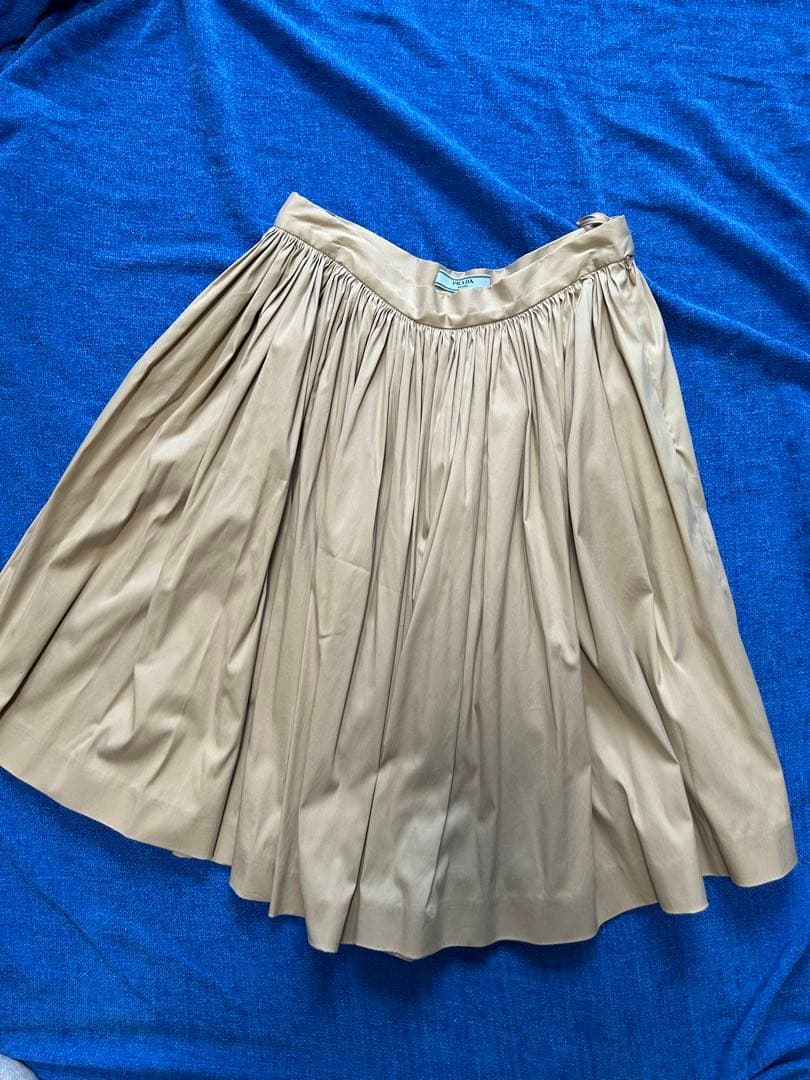 超美品！PRADA プリーツスカート ベージュ サイズ40SプラダMiumiu
