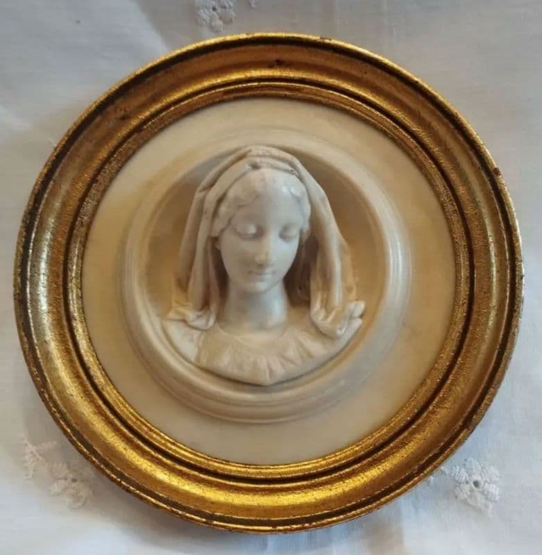 フランスアンティーク メダイヨン MATTEI作 マリア像